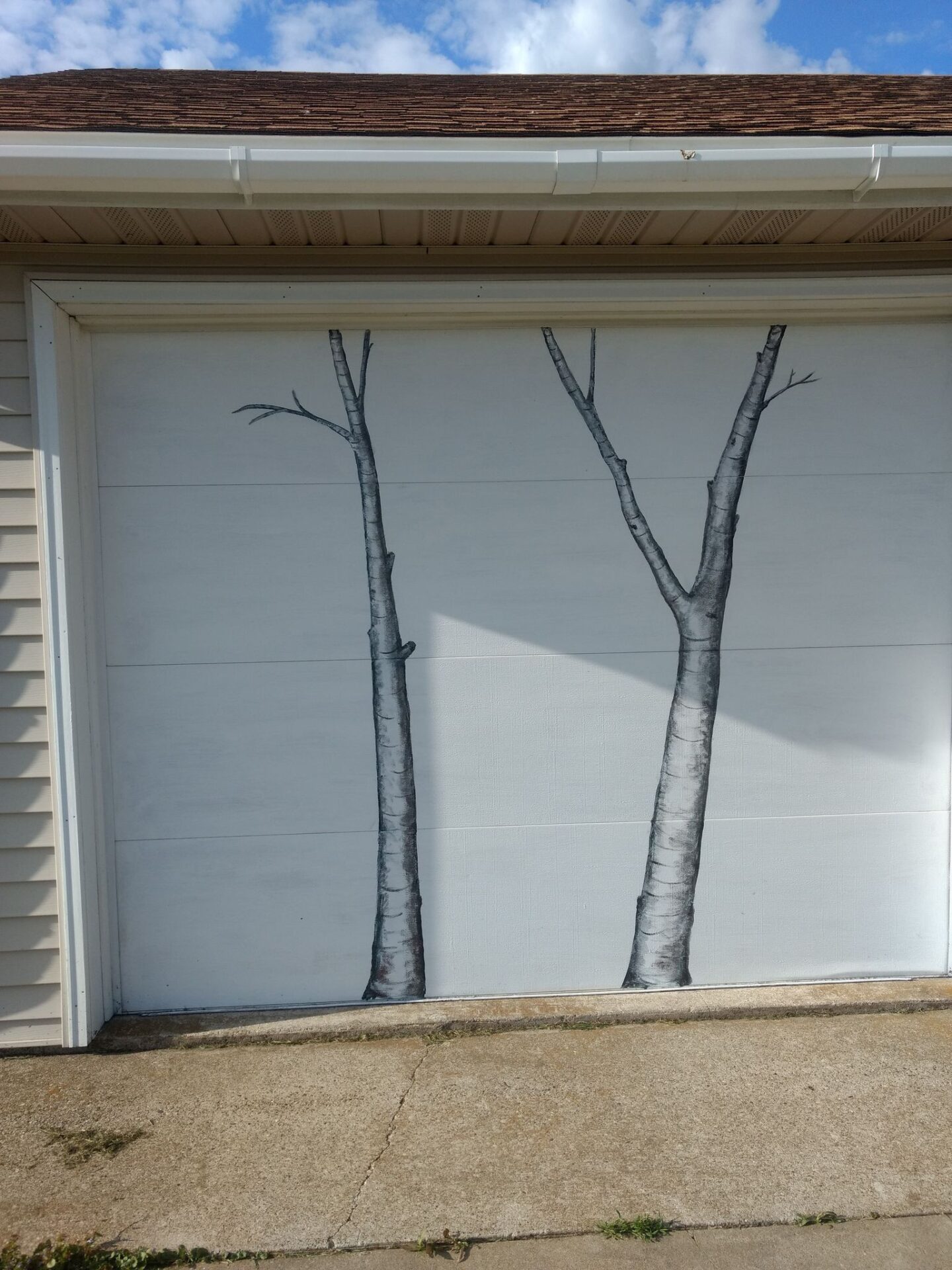 Garage Door Birches