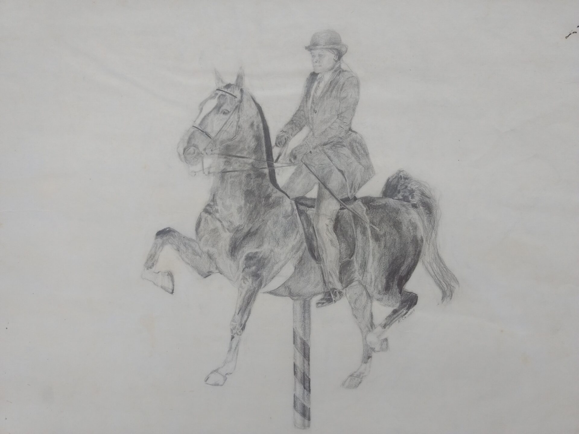 Carousel Rider in Pencil